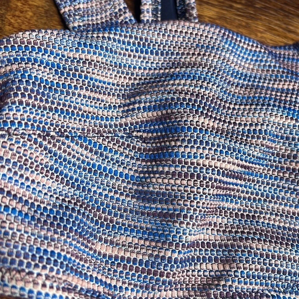 Aerie American Eagle Bandeau Striped Slit Swim Top Bikini